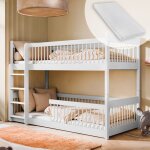 Lit superpos pour enfant - avec matelas - 2 lits simples - taille de couchage 90x200 cm - autres tailles ...