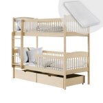 Lit superpos� enfant - matelas inclus - taille de couchage 80x180 cm - avec 2 tiroirs - autres tailles ...