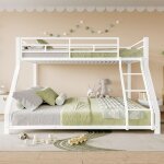 Lit superpos enfant 2 / 3 places 90 / 140 x200cm lit adulte lit double en mtal avec balustrades et ...