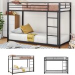 Modernluxe lit superpos� 90x200cm lit enfant avec �chelle cadre en m�tal sommier � lattes style industriel ...