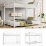 Modernluxe lit superpos� 140x200cm lit enfant avec �chelle cadre en m�tal sommier � lattes style industriel ...