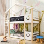 Lit superpos� - pdzzzd - 90x200cm - �chelle - cl�ture de s�curit� - 2 places