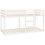 Lit superpos� sans matelas - bonne nuit - blanc 90x200cm bois de pin massif sqzr142209 home - living