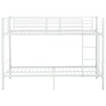 Lit superposé sans matelas - bonne nuit - blanc métal 90x200cm sqzr994671 home - living Lit superposé sans matelas - bonne nuit - blanc métal 90x200cm sqzr994671 home - living