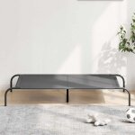 Lit sur�lev� pour chien gris 130 x 80 x 20 cm en textil�ne et acier - r�sistant et respirant