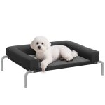 Lit sur�lev� pour chien - pawhut - rafraichissant - pour int�rieur ext�rieur - portable - avec oreiller ...
