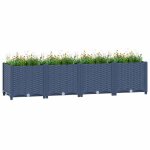 Lit sur�lev� de jardin - vidaxl - 160x40x38 cm - polypropyl�ne - bleu - r�sistant � lusure - grand espace ...