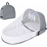 Lit de voyage pour bb avec moustiquaire  baldaquin - lit pliable et respirant pour 0 - 36 mois (gris) ...