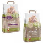 Liti�re agglom�rante lavande broy�e 7 litres + liti�re agglom�rante classic broy�e 7 litres animax