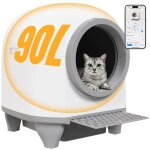 Litiere autonettoyante chat 90l bac  litire pour chat programmable via bluetooth / wifi bac  litire ...
