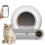Liti�re pour chat automatique connect�e wifi 65l autonettoyante avec capteurs s�curit� 4 modes contr�le ...