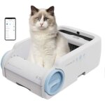 Litiere chat autonettoyante?anti - pincement et sans odeur?conception ouverte utilisable immdiatement ...