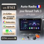 Litillbuly 2go 32go wifi adaptateur autoradio pour renault trafic 3 2015 2016 - 2019 accessoire autoradio ...
