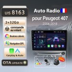 Litillbuly autoradio 2go 32go wifi pour peugeot 407 sw cc 2004 - 2011 accessoire autoradio android voiture ...