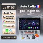 Litillbuly autoradio 4go 64go wifi pour peugeot 406 1994 - 2005 accessoire autoradio android voiture ...