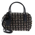 Liu jo sac � main taupe noir pour femme - amelie bowler bag l tabacco 317705