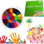 Livre de coloriage - 25 couleurs coussins encreurs - lavable - activit arts pour garons et filles