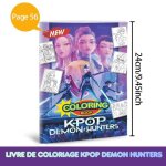 Livre de coloriage k - pop 24x17 cm dessin & art manga ? ide cadeau pour fans de k - pop