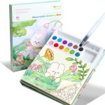 Livre de coloriage avec peintures � leau pour tout - petits de 3 � 8 ans kit de peinture aquarellepour ...