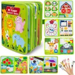 Livre dactivit�s montessori - zuuko - 22 jeux en 1 - 10 pages interactives - 20x24 cm - feutre �cologique ...