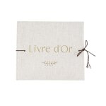 Livre dor carton branche laurier 68p 22x19cm lin Livre dor carton branche laurier 68p 22x19cm lin
