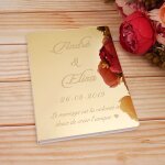 Livre dor personnalis� en acrylique blanc avec miroir livre dor de signature de mariage d�coration d�v�nements ...