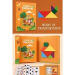 Livre - puzzle magntique - thme transport bati - type montessori apprentissage ducatif jouets dintelligence ...