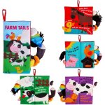 Livre en tissu interactif pour b�b�s ? jouet sensoriel froiss� pour nourrissons et tout - petits id�al ...