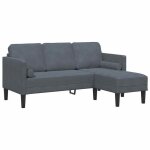 Lmt - top@canapé 3 places - sofa 2 / 3 personnes classique - avec méridienne en forme de l gris foncé ... Lmt - top@canapé 3 places - sofa 2 / 3 personnes classique - avec méridienne en forme de l gris foncé ...