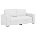 Lmt - top@canap loveseat - design 2 places - 2 personnes classique - 140 cm avec coussin blanc faux ...