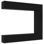 Lmt - top@ensemble de meubles tv mural 5 pcs - clarence - support / armoire de t�l�vision en - bois noir ...