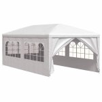 Lmt - top@contre - soleil - solo - tente aux f�tes / chapiteau de r�ception 3 x 6 m blanc - perm�able ...