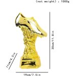 Lngodeho 30cm troph�e de gardien de but � talons hauts dor�s prix de botte darcher souvenir artisanal ...