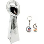 Lngodeho 56cm troph�e lombardi de champion de football am�ricain en r�sine argent�e avec porte - cl�s ...