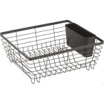 Lnt france - �gouttoir � vaisselle en m�tal noir mat pour �vier avec support � couverts en acier inoxydable ...