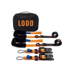 Lodd - sangles moto boucles avec protection synth�tique - sangles darrimage 1500kg - 38mm - valise incluse ...