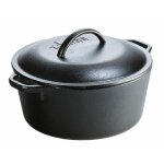 Lodge cocotte en fonte naturelle 47 litres tous feux dont four induction bbq made in usa sans pfas
