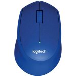 Logitech souris silencieuse m330 silent plus - sans fil - bleue