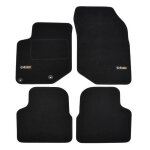 Tapis de sol - logo - citron c4 - velours noir - 4 pices - ajustement prcis