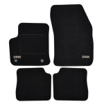 Tapis de sol - citron - c4 - velours noir - 4 pices - antidrapant et impermable