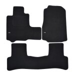 Tapis de sol - logo - honda crv - velours noir - 4 pices - antidrapant - sur mesure