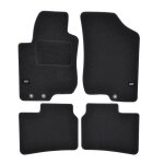 Tapis de sol - logo - hyundai i30 - velours noir - sur mesure - renforc pdale
