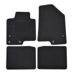 Tapis de sol - logo - hyundai i40 - velours noir - 4 pices - ajustement prcis