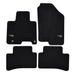 Tapis de sol - logo - hyundai tucson - velours noir - 4 pices - antidrapant - sur mesure