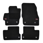 Tapis de sol - logo - mazda 3 - velours noir - 4 pices - ajustement prcis