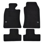 Tapis de sol - logo - mini cooper - velours noir - 4 pices - ajustement prcis