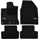 Tapis de sol - logo - nissan qashqai - velours noir - 4 pices - antidrapant