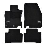Tapis de sol - logo - nissan x - trail - velours noir - 4 pices - antidrapant - sur mesure