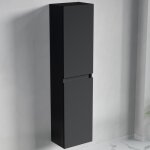 Lomazoo colonne salle de bain marbella noir mat - 140cm