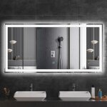Lomazoo miroir salle de bain 120 x 60 cm - anti - buée - led barre lumineuse tout autour - rectangle ... Lomazoo miroir salle de bain 120 x 60 cm - anti - buée - led barre lumineuse tout autour - rectangle ...